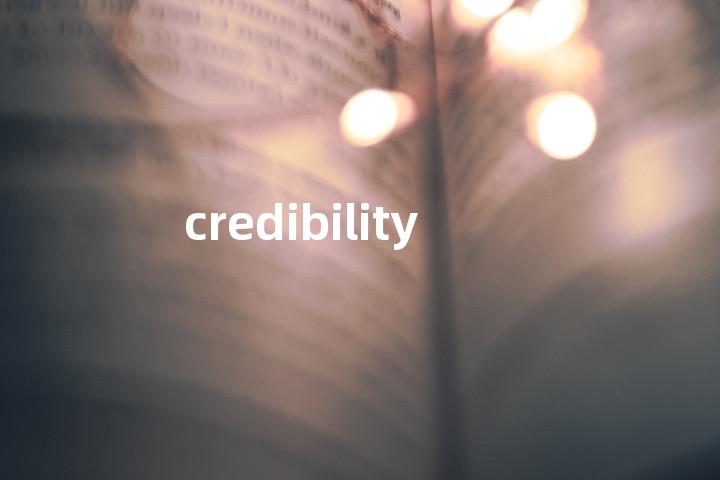 credibility