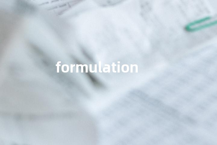 formulation