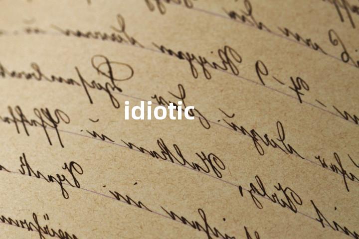 idiotic