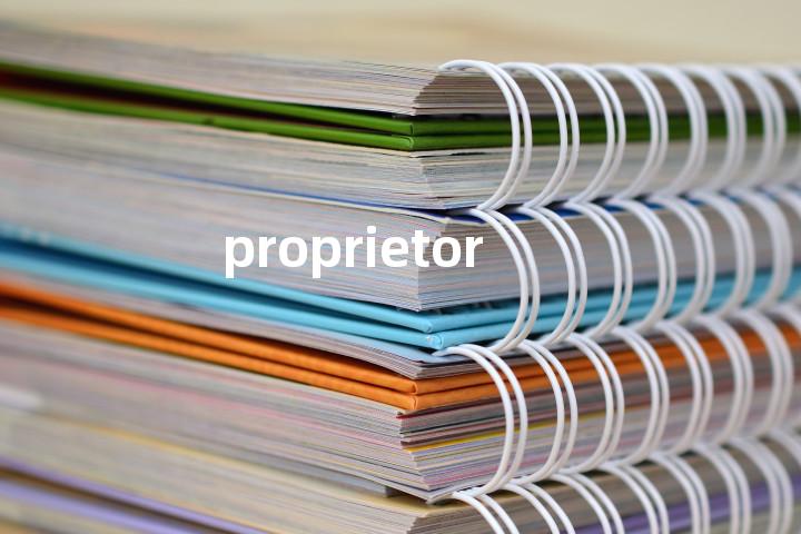 proprietor