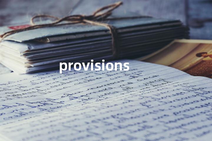 provisions