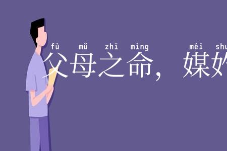父母之命，媒妁之言