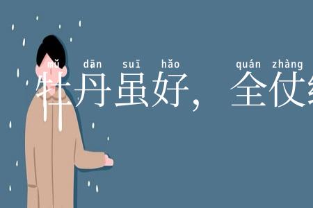 牡丹虽好，全仗绿叶扶持