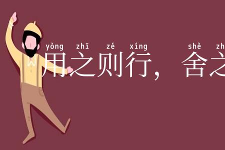 用之则行，舍之则藏
