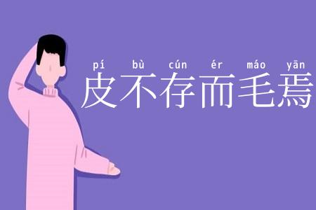 皮不存而毛焉附