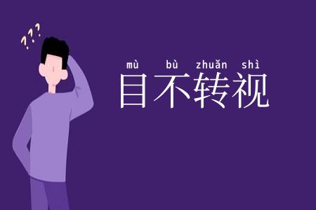 目不转视