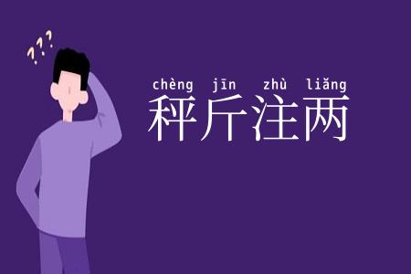 秤斤注两