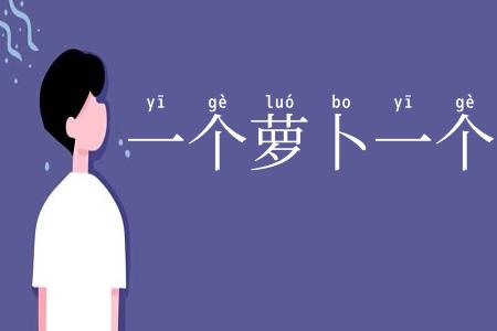 一个萝卜一个坑
