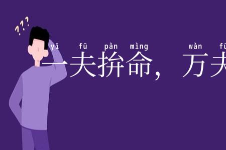 一夫拚命，万夫难敌