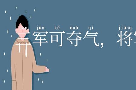 三军可夺气，将军可夺心
