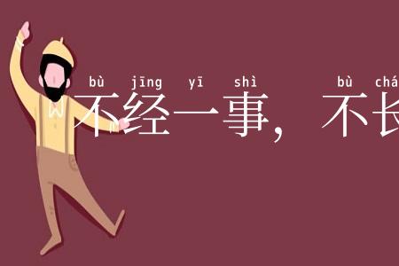 不经一事，不长一智