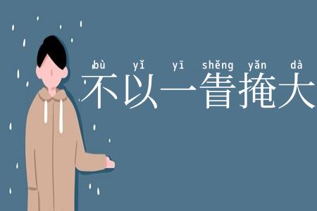 不以一眚掩大德