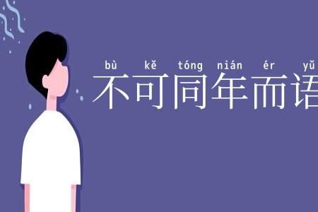 不可同年而语