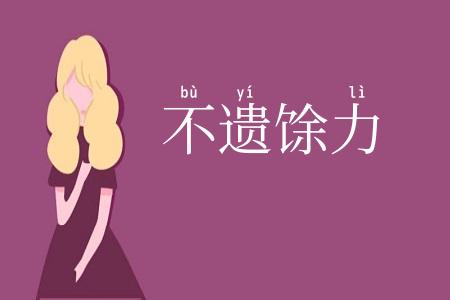不遗馀力