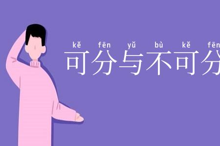 可分与不可分