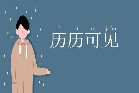 历历可见