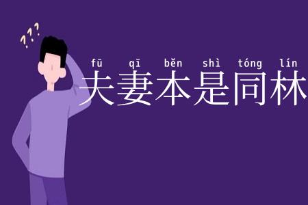 夫妻本是同林鸟