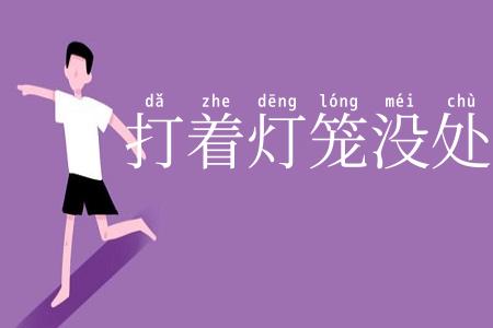 打着灯笼没处寻