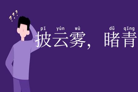 披云雾，睹青天