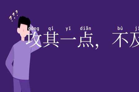 攻其一点，不及其余