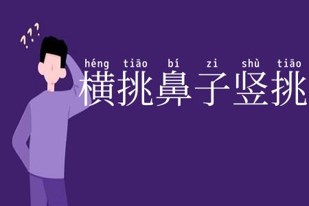 横挑鼻子竖挑眼