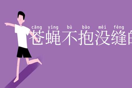 苍蝇不抱没缝的蛋