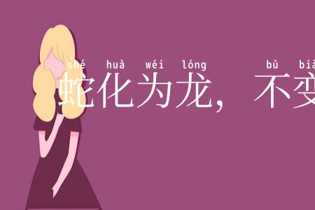 蛇化为龙，不变其文