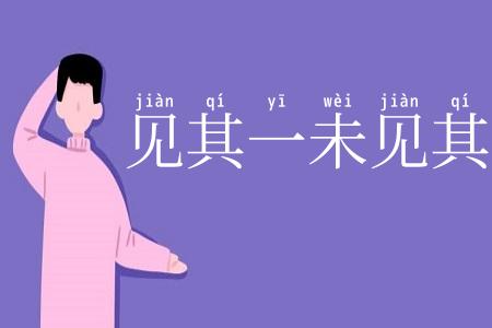 见其一未见其二