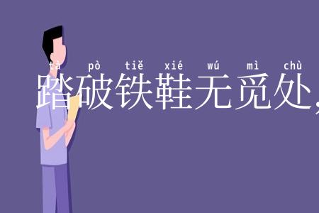 踏破铁鞋无觅处，算来全不费工夫