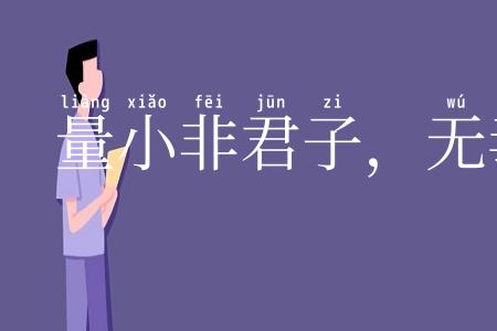 量小非君子，无毒不丈夫