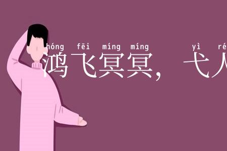 鸿飞冥冥,弋人何慕