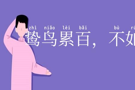 鸷鸟累百，不如一鹗