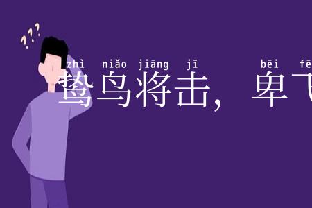 鸷鸟将击,卑飞敛翼